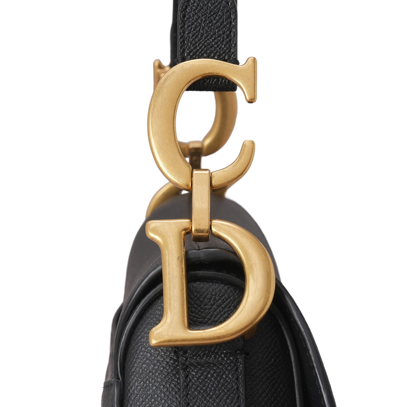 CHRISTIAN DIOR(USED)디올 레더 새들백 미듐 & 스트랩